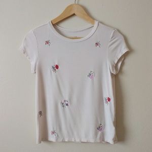 American Eagle Soft & Sexy Embroidered Floral Top